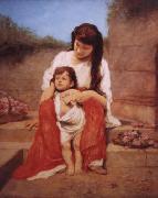 Gabriel von Max Mutter mit Kind Spain oil painting artist